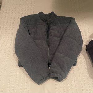 Shein corduroy cropped puffer jacket